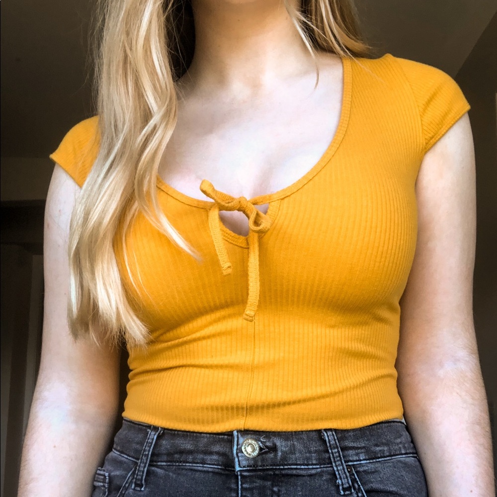 Yellow Urban Outfitters bodysuit